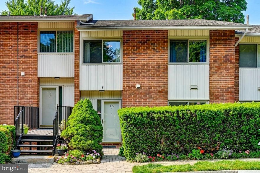 Rarely available! 3 Bedroom townhome in Stevenson Village! Enjoy all the advantages of condo living in your 2-story townhome with parking right in front of your home!  As you approach this home on the paver walkway, there is a front courtyard with a patio and beautiful landscaping which is tended to by the community.  Entering the main level foyer which includes a Powder Room and coat closet, the Kitchen with breakfast area and tons of storage is to your right.  You will find the front-loading washer and dryer also in this room as well as multiple pantry units, and all appliances.  The spacious Living Room and Dining Room includes wonderful storage closets and a sliding glass door to the level, grassed yard.  The Upper Level includes the Primary suite with walk in closet and Primary Bath with shower, 2 additional bedrooms and a hall bath.  These Sellers have replaced the HVAC (gas heat & AC), installed luxury vinyl flooring throughout and installed a walk-in tub in the hall bath.  Seller has wired property for EV charger (wall charger excluded).  They currently have a chair lift installed on the stairway for their use.   Condo fee includes gas heat, water, grounds & landscaping, trash removal (3 times/week), snow removal, water, security cameras, security gate from Old Court Rd, roof, swimming pool & more!  This is a wonderful community with on site management who is there to help when they are needed! Enjoy easy lifestyle condo living. Don't miss seeing this one!
