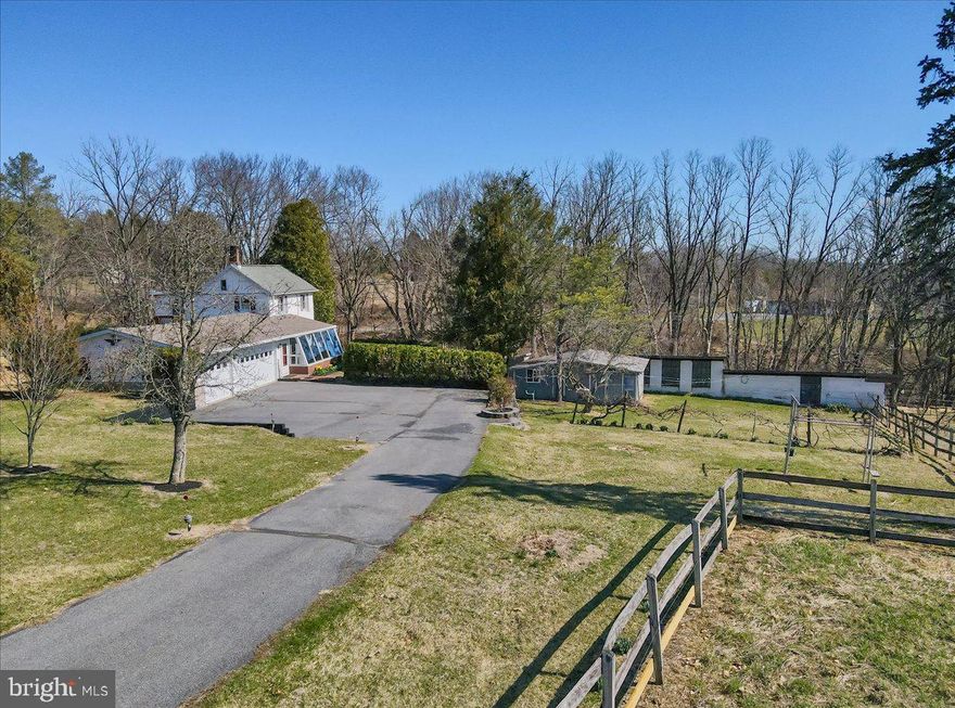 Attention equestrians!  This is one of those rare occasions when a turn-key horse property is offered for rent.   5.73 acres of open & mainly level land & a 3 stall barn to bring your horses to instead of paying board.  Fenced riding ring with grass.  Water & electric in barn.  A good amount of turn-out. Water trough with float in loafing area. Separate building can be used for tack & equipment storage.  Tenant takes care of lawn mowing with mower provided by landlord.  Pastures will be mowed by landlord.  Cute & well cared for home set back from road.  Nice landscaping.  Enter through a lovely all season heated sunroom with newly refurbished slate flooring.  Fireplace in dining room.   Screened porch off rear.  Convenient main floor laundry room. 
Pet security required depending on type & # of pets. Credit score above 680 & good references a must. Rental application is $30 & credit check is $45.