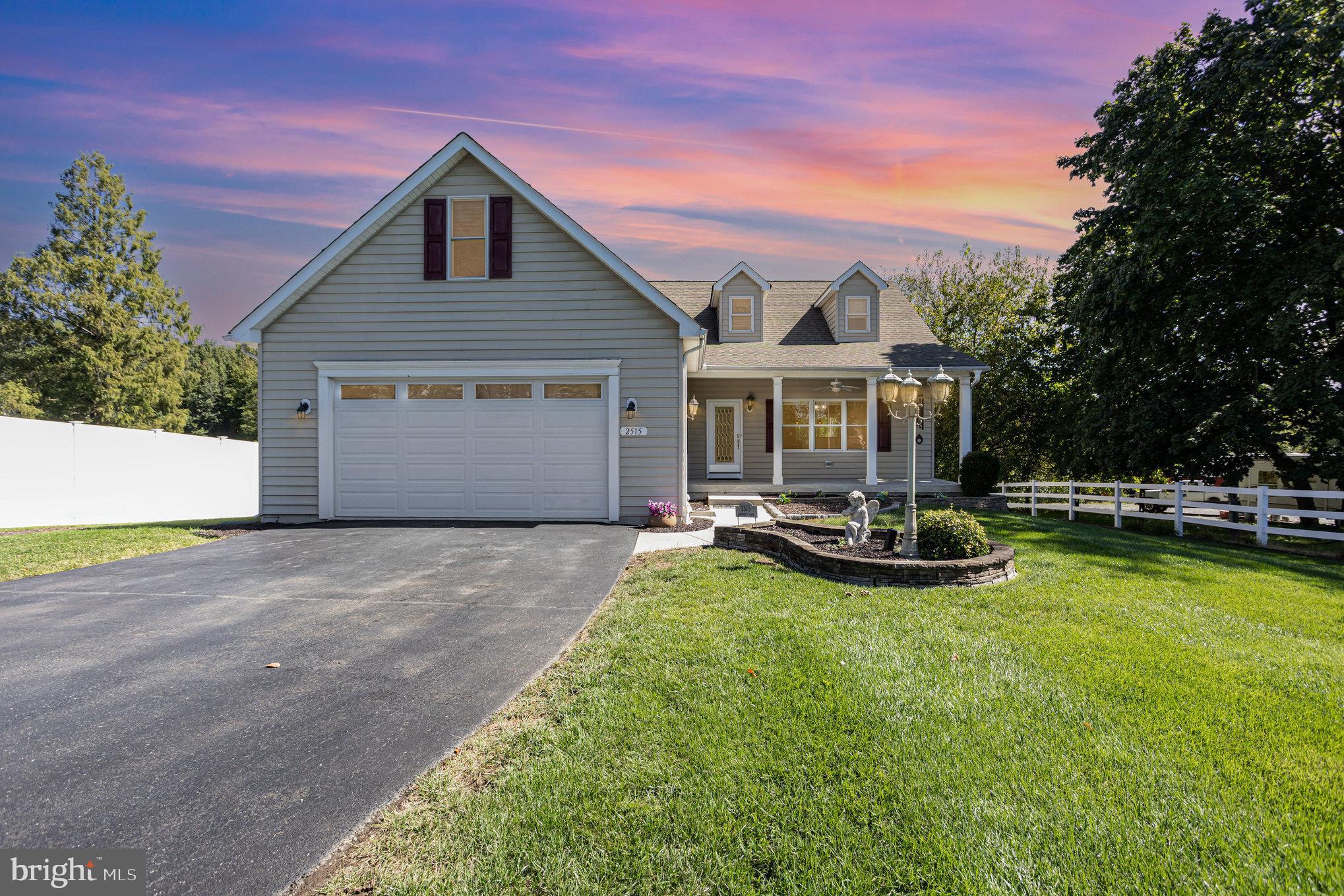 Welcome to this beautifully maintained Cape Cod, built in 2005 and located in the sought-after Fallston School District. Nestled on nearly half an acre, this home offers a perfect blend of comfort, functionality, and space—inside and out.
The main level features an open-concept floor plan that flows effortlessly from the living area to the kitchen and dining space—perfect for everyday living and entertaining. The spacious primary suite is conveniently located on the main floor and includes a large walk-in closet, a handicap-accessible full bath, and a laundry area for ultimate ease and accessibility.
Upstairs, you’ll find two generously sized bedrooms, a full bath, and a versatile bonus room over the garage—ideal for a home office, playroom, or guest space.
The full, unfinished basement offers high ceilings, ample storage space, and a rough-in for a full bath, giving you endless potential to create additional living space tailored to your needs.
Outside, enjoy peace and privacy in the fenced-in backyard with maintenance-free vinyl fencing—great for pets, play, or relaxing outdoors.
Don’t miss the opportunity to own a well-appointed home in a prime location with top-rated schools and room to grow! **Buyer to confirm school district**