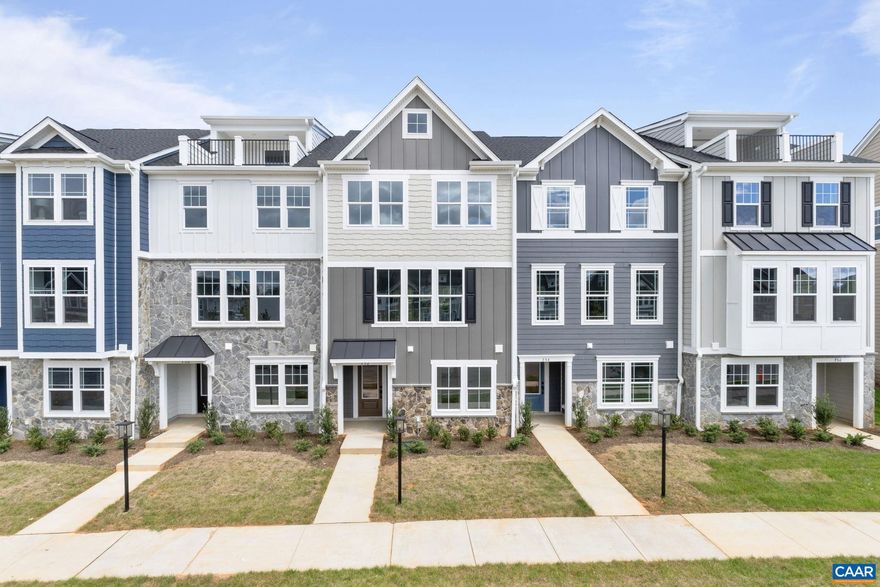 Just completed - actual photos! This Poplar II townhome in Glenbrook offers a comfortable, farmhouse-style layout surrounded by mountain views, green spaces, and walking trails?all within easy reach of downtown Crozet. This interior unit features a bright kitchen with plenty of prep room and a walk-in pantry, a spacious rear deck off the main level, and a first-floor bedroom with its own full bath that works well for guests or a home office. You'll find thoughtful touches throughout, like oak stairs, solid core interior doors, wood shelving, and an energy-efficient furnace. A two-car garage is included for added convenience. Community perks include a nearby path to Crozet Park and future access to downtown via a planned trail.,Granite Counter,Maple Cabinets,Painted Cabinets,White Cabinets