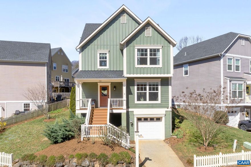 Come home to Huntley, a charming and highly sought-after community nestled in the heart of the Fry?s Springs neighborhood just over a mile from UVA Hospital and steps away from the Rivanna Trail. This craftsman-style home welcomes you with warm hardwood floors, an arched entryway, and built-in bookshelves. The great room features a gas fireplace with a custom-detailed wood surround and mantel. The heart of the home is the chef?s kitchen equipped with stainless steel appliances, granite countertops, and a spacious island. White cabinets with custom storage solutions and under-cabinet lighting enhance both beauty and function. The dining room offers direct access to a fully-fenced landscaped backyard. The finished basement is perfect for entertaining, a home office, or an exercise space. Upstairs, the primary bedroom is a peaceful retreat, offering a large walk-in closet with built-ins and an ensuite bathroom with double vanities and a tile walk-in shower. Two additional bedrooms, a full bath and a laundry area complete the second floor. To improve indoor air quality, a whole house humidifier works directly w/ the HVAC. Garage is equipped with level 2 EV charging outlet. Experience the warmth and charm of a wonderful neighborhood!,Granite Counter,Wood Cabinets,Fireplace in Great Room