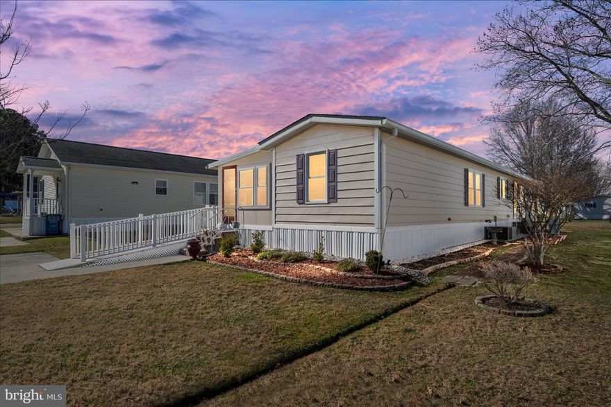 Two Bedroom, Two Full Bathroom in the Home in Sought-After Hyde Park 55+ Community 
Welcome to 3 Park Lane, a beautiful open floor double modular home nestled in the highly desired Hyde Park community of Easton, Maryland. This home is completely move in ready! Buyer must be approved at the park office before submitting offer. Applications are in the office
and online. Property IS subject to “GROUND RENT”! Monthly lot rent includes all park amenities
such as the outdoor pool, the clubhouse etc. water, sewer, weekly trash pick-up, bi-weekly
recycling, and property taxes. Main roads only cleared of snow. Buyer is responsible to clear their own sidewalk, driveway, and steps
Step inside to the bright, inviting open floor plan, the interior features all-new carpet and tile flooring (2025), updated light fixtures, and a fresh, sophisticated look that radiates warmth and style.
The kitchen and laundry area have been slightly updated in 2025, and a small coffee bar — the perfect spot to enjoy your morning cup while taking in the peaceful surroundings.
Recent exterior upgrades include new shutters and windows (2021), a new roof (2022), and fresh paint (2021). The storage shed has also been enhanced with new trim and gutters, making it as functional as it is attractive. Enjoy the 3 season sun porch while enjoying a cup of coffee. Handicap accessible ramp for easy access. Beautifully designed landscaping to enjoy year round. 

Located in the beautiful Hyde Park 55+ senior community, residents enjoy a welcoming neighborhood atmosphere and wonderful amenities, including a community clubhouse, outdoor pool, walking areas, social events, and beautifully maintained common grounds — all just minutes from Easton’s charming downtown, shops, and restaurants. Buyer must apply at the Hyde Park Office using their application on site and be approved prior to settlement. 

This home is truly a gem— and the comfort of community living in one perfect package. Don’t miss your chance to make 3 Park Lane your next home!