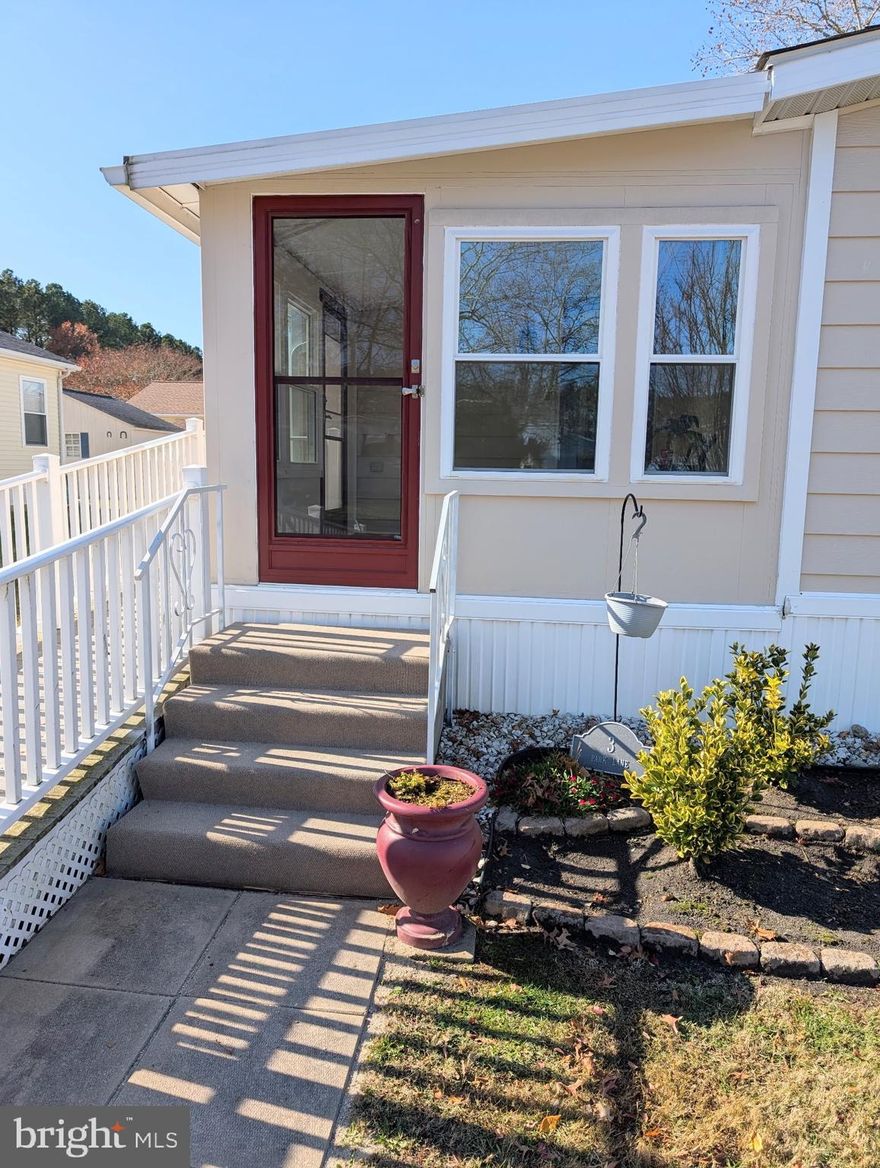 Two Bedroom, Two Full Bathroom in the Home in Sought-After Hyde Park 55+ Community 
Welcome to 3 Park Lane, a beautiful open floor double modular home nestled in the highly desired Hyde Park community of Easton, Maryland. This home is completely move in ready!

Step inside to the bright, inviting open floor plan, the interior features all-new carpet and tile flooring (2025), updated light fixtures, and a fresh, sophisticated look that radiates warmth and style.

The kitchen and laundry area have been slightly updated in 2025, and a small coffee bar — the perfect spot to enjoy your morning cup while taking in the peaceful surroundings.

Recent exterior upgrades include new shutters and windows (2021), a new roof (2022), and fresh paint (2021). The storage shed has also been enhanced with new trim and gutters, making it as functional as it is attractive. Enjoy the 3 season sun porch while enjoying a cup of coffee. Handicap accessible ramp for easy access. Beautifully designed landscaping to enjoy year round. 

Located in the beautiful Hyde Park 55+ senior community, residents enjoy a welcoming neighborhood atmosphere and wonderful amenities, including a community clubhouse, outdoor pool, walking areas, social events, and beautifully maintained common grounds — all just minutes from Easton’s charming downtown, shops, and restaurants. Buyer must apply at the Hyde Park Office using their application on site and be approved prior to settlement. 

This home is truly a gem— and the comfort of community living in one perfect package. Don’t miss your chance to make 3 Park Lane your next home!