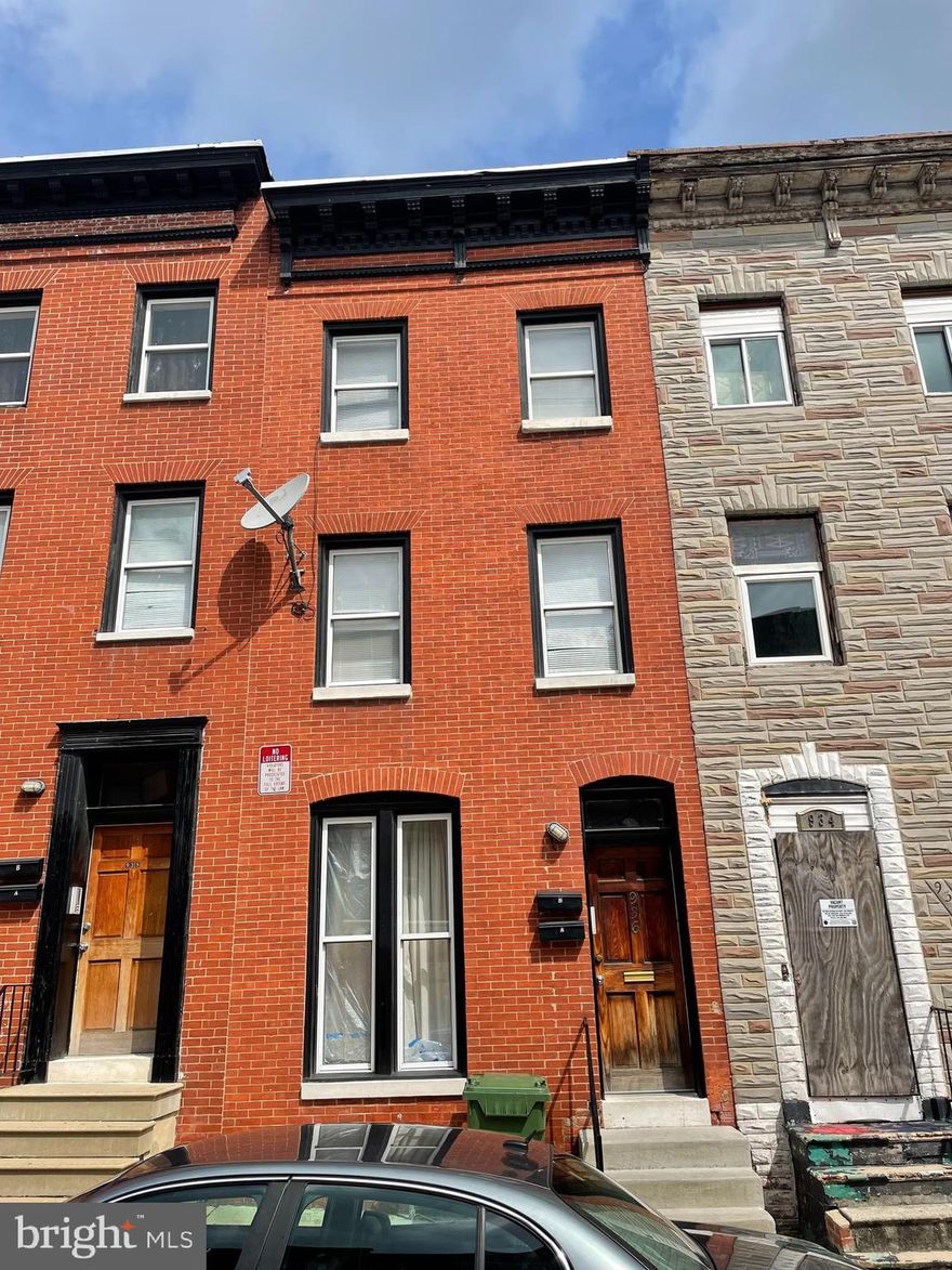 ONLINE AUCTION: Bidding begins 9/21/2021 @ 10:00 AM. Bidding ends 9/23/2021 @ 11:40 AM. 
List Price is Suggested Opening Bid. 
Deposit: $7,500. 
For full Terms and Conditions contact the auctioneer's office.

2 Story Townhome located in the Harlem Park Area.
BLOCKS to West Baltimore Marc train Station
MINUTES to Numerous Shopping Destinations, Restaurants, Golf Courses, and parks including Lexington Market and Oriole Park.
Convenient  Access to Major Traffic Arteries MD Route 40 ( W Franklin St.)
Property is Rented.