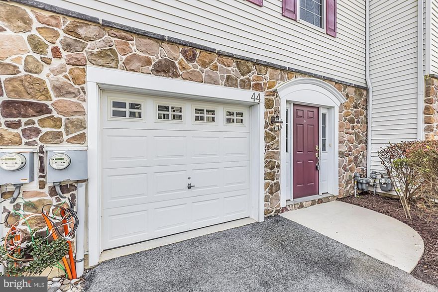 Popular Providence Hill Townhome for Rent!  Great place to call home.  First floor entry has unfinished basement area, 1 car garage.  Walk upstairs to a large living room and full eat in kitchen with sliders to nice back patio.  Powder room and laundry room finish off the main living floor.  Upstairs is a Main bedroom with Main bath, hall bath and 2 additional bedrooms.  Available April 1st.  No Pets, please do not inquire.