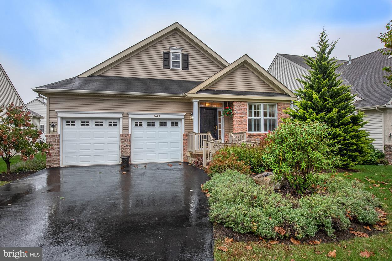 Beautiful 2 Bedroom / 2 Bath Single Home with Full Basement and 2 Car Garage in the Desirable 55+ Community of the Villages at Hillview.  Tyler Model.  Main Floor Features Den/Study with Recessed Lighting. Living Room/Dining Room Space with Chair Rail and Hardwood Flooring. Eat in Kitchen with Island, 42 inch Cabinetry, Granite Countertops, Stainless Steel Appliances, Recessed Lighting, Hardwood Flooring, Pantry Closet and Room for a Dining Table.  Family Room with Vaulted Ceiling, Recessed Lighting, Gas Log Fireplace with Marble Surround and a Sliding Glass Door to New Composite Deck.  Master Bedroom Suite with Walk in Closet, Recessed Lighting and Private Master Bathroom with Double Vanity, Ceramic Tile Floor a Large Shower. Spacious Second Bedroom with Large Closet Serviced by a Hall Bathroom with Ceramic Tile Floor and Tub/Shower.  Full Laundry Room on Main Level with Laundry Tub and Room for Full Sized Washer and Dryer.  This Home has a Full Unfinished Basement.   The Villages at Hillview offers fabulous amenities: There are 5 Community Buildings at Hillview. The Clubhouse, The Fitness Complex Including Fitness Center, Indoor Pool with Hot Tub and Outdoor Pool, The Lodge with Library, The Cottage, a great spot for sewing, painting and gathering with friends and The Cabin where the Billiards Table can be Found.  Other Amenities Include Tennis and Pickleball Courts