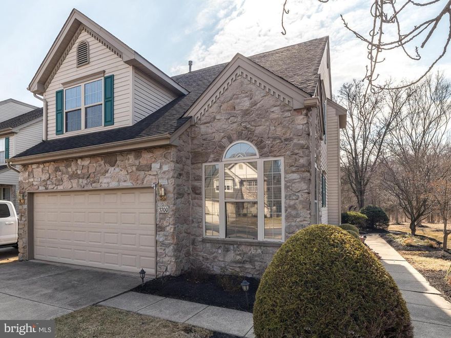 Welcome home to this stunning End Unit Nockamixon Model in the highly sought-after Fireside community! Offering a rare first-floor primary suite, this home blends elegance, comfort, and convenience in one perfect package. At  the side entry you Step inside and will be captivated by the soaring two-story living space, where natural light pours in, accentuating the warmth of the gas fireplace—perfect for cozy evenings at home, with open dining area framing an elegant curved staircase; whether you're an aspiring chef or love to entertain, the well-appointed kitchen boasts ample cabinetry, sleek granite countertops, gas cooking, and a charming breakfast nook with a vaulted ceiling and picturesque windows. plenty of light colored cabinets for storage, a large pantry, and many windows!  Your personal retreat awaits in the spacious first-floor primary suite, complete with vaulted ceilings, dual closets including a walk-in, and a spa-like bath featuring a soaking tub and separate shower with double sinks—your own private oasis! Off of the living room  is a nice size rear deck which is perfect for entertaining and overlooks the meticulous landscaping and open area; the 2 car garage has interior access to the first floor laundry/mudroom with coat closet; the second level features 2 large bedrooms with ceiling fans, a full bath with tub and shower, with airy loft space upstairs providing endless possibilities—use it as a home office, a cozy lounge, or a play area! The finished basement with powder room,  features additional space for workout area,  media room or guest retreat has additional storage. Nestled in the vibrant Doylestown area, this home offers not just a residence, but a lifestyle. Enjoy walking distance to Hansel Park’s scenic trails and entertainment, plus easy access to major highways, shopping, dining, and cultural attractions."   A great location not far from Doylestown Borough and only a short walk to Hansel Park with walking trails, ponds and summer entertainment series!!! Close to all the major highways , just waiting for you!