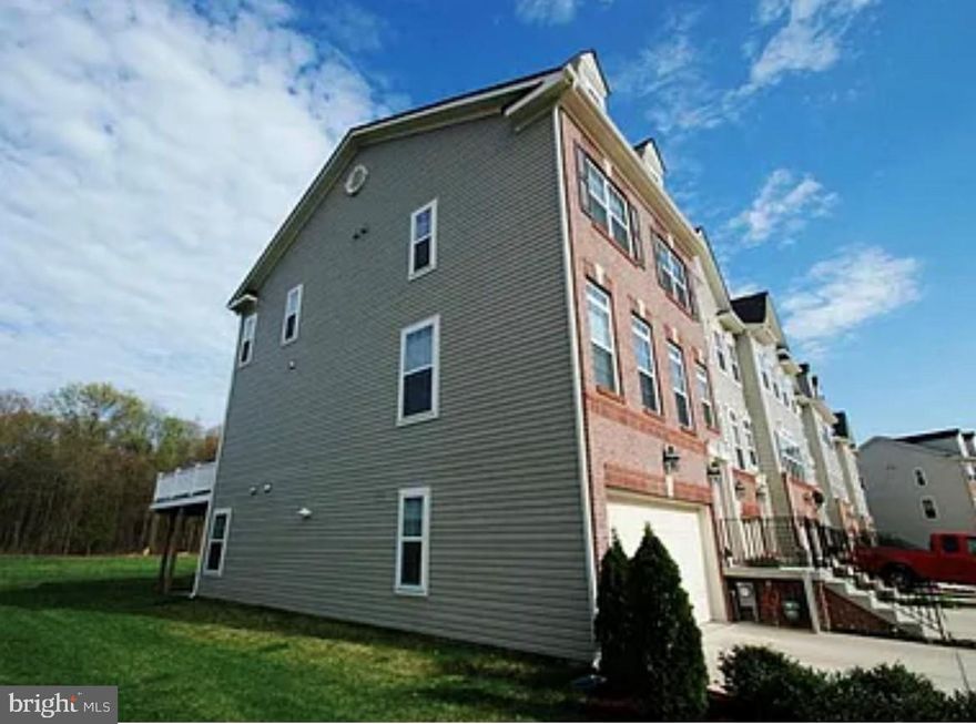 Don't miss out on this beautiful end unit townhome. Fireplace, Beautiful deck off of kitchen, Master suite with fabulous bath with soaking tub and seperate shower, 2 walk in closets.  2 car garage. Great amenities in the community, with a playground, pool, fitness, walking trails, dog park.. Conveniently located to Coast Guard Yard, Ft Meade,  shopping, and major routes. .