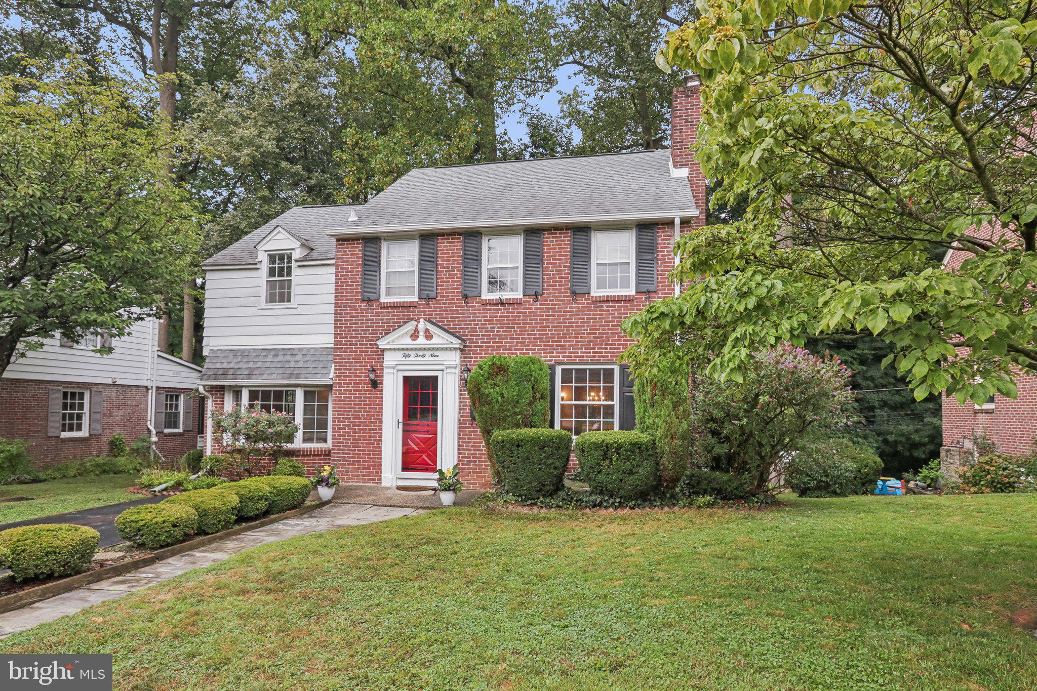 *Back on the market due to buyer unable to secure financing*  What's not to love about this charming brick Colonial nestled amongst tall trees in the Aronimink neighborhood of Drexel Hill?  This sweet home boasts tons of curb appeal especially with it's rich red Dairy Dutch front door and ornate details. Upon entering you are greeted by tons of natural light, a fireplace and beautiful hardwood floors throughout. The formal dining room gives way to one of the best views of the house. Through the French Doors is a large deck with sweeping views of mature trees and wood line.  There are so many unique spaces in and out of this home from the screened in back porch to the brick walled family room to the outdoor fire pit that it truly delights the senses. Upstairs you will find three spacious bedrooms, the master has it's own full bath and small back deck, it's lovely and could be a great space for reading, writing or just a cup of tea. This home feels custom and classic! The location is fantastic, the neighborhood feels like a community and you get a feeling of living in a more rural setting but are minutes away from shopping centers, restaurants, parks and public transportation. Welcome to 5039 Marvine Ave! Please book your appointment today!