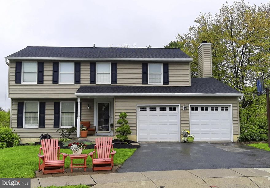 Great, well-priced house on a cul-de-sac with many **big** items new or newer, including: Roof and siding (2019), new gutters (2019), HVAC system (2016) hot water heater (2015), brand new vanity in hall bath (2020), new deck (2019), new carpeting in bedrooms (2020), some areas freshly painted (2020), new basement slider (2020), new Master Bath shower doors (2020), and more. HUGE renovated kitchen with upgraded ceramic tile flooring, granite counter tops, upgraded cabinets & appliances. Family room has a great wood burning fireplace, basement is a walkout to patio with a large 5th BR and FR, with plumbing rough-in for a half bath.  Upstairs, big MBR,  and big secondary bedrooms as well. LOTS of space! WON'T LAST LONG.