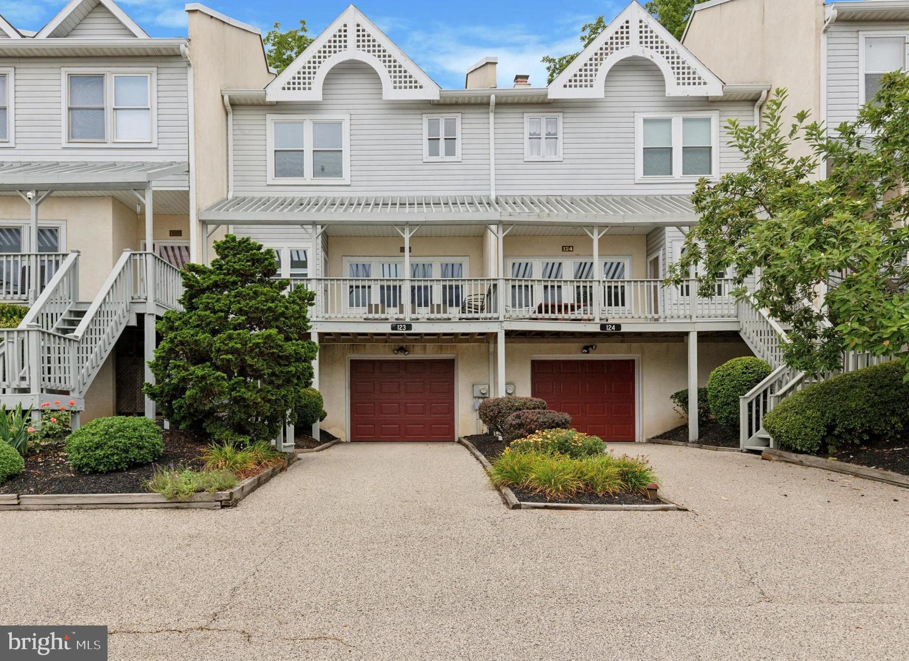 Welcome to 123 Barley Sheaf Drive. This move-in ready home has been pet and smoke free for 25 years and it is waiting for its next owner – it could be you! Once you have made your way up onto the completely redone front deck, you will enter into the spacious main level. Greeted by a convenient foyer equipped with a roomy coat closet, the home flows into the generously sized living room. With ample space for seating and entertaining, the room features a beautiful double-sided stone fireplace, plenty of natural light, and impeccably maintained carpeting. As you move into the dining room you will also see the recently refreshed kitchen which offers plenty of counter space and updated stainless steel appliances. The back patio is the perfect place to have your morning cup of coffee and enjoy the luxury of having no one directly behind you. The first floor is completed with a half bath, perfect for your guests. Heading up stairs, you will see the trend of spotless carpeting continues. The second floor landing boasts plenty of additional storage space with large closet space. To the right, you will find the primary bedroom, with large windows and plenty of room for a king sized bed. The ensuite is perfect for busy mornings with the vanity conveniently separated from the shower and toilet making getting ready a breeze. Updated vinyl flooring in the vanity space, refreshed cabinetry, and more generously sized closets complete the primary. Across the hall is the second bedroom, which may get confused as the primary bedroom as it can also accommodate a king size bed, has plenty of closet space and its own ensuite bathroom. Downstairs, the basement offers even more storage space as well as the laundry and garage entry. With its high ceilings and conducive layout, this basement could easily be finished for an additional bonus space. The garage comfortably fits one vehicle, has built-in shelving for added storage, and an updated steel garage door. The driveway fits two additional parking spots. Please be sure to see the list of updates including the redone structural deck, new stove, new microwave, 2018 HVAC, and more. Located right off of W Germantown Pike, the location of this home is prime. You are just minutes away from the Norristown Farm Park, grocery shopping, Einstein hospital, and routes 202 & 476 making morning commutes that much easier. You don’t want to miss out on this gem!