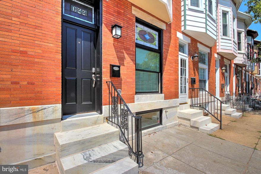 Approximately five years left on CHAP tax credit. A beautifully renovated four bedroom, three bathroom property with parking pad and rooftop deck. Highlights of the property include an open floor plan with hardwood floors, exposed brick, gourmet kitchen with an island and coffered ceilings. Centrally located in the heart of Canton.