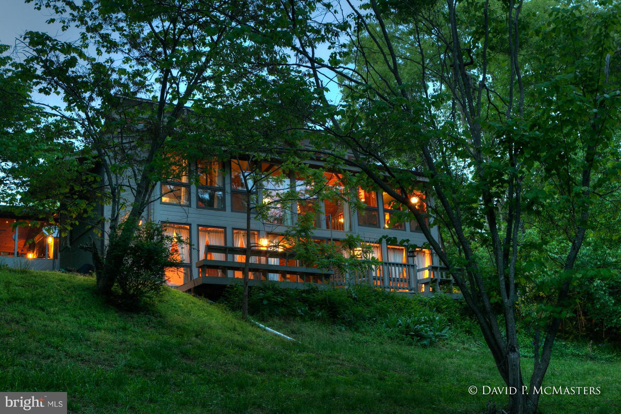 ATTN NATURE LOVERS/ARTISTS! Exceptional, private cedar, post and beam 2 story custom contemporary home .Great design, textures galore, walls of windows, best materials. FrP A joy to inhabit. 2 acre hillside lot. Huge 65' shed or garage. Big deck at treetop level. Screened porch. First floor Master Br.Bath, stone/ tile. Kitchen granite, ceramic tile. A great retreat / full time home, 5 mi I-81