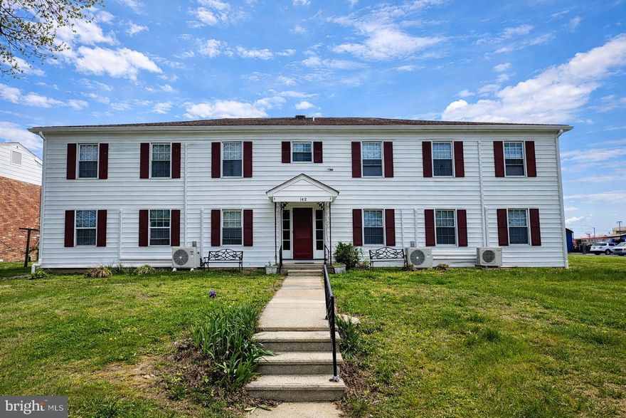 Well-maintained and fully leased 8-unit apartment building offering immediate income and a history of consistent occupancy. Ideally located approximately one block from Route 50, providing convenient access for commuters while maintaining a neighborhood setting.
The property consists of eight 1-bedroom, 1-bath units, including two larger units at approximately 711 sq ft and six units at approximately 650 sq ft . Each unit features a functional layout with open living areas, separate bedrooms, and efficient kitchens. Flooring is a mix of hardwood, carpet, and laminate, with new carpet installed (common areas) throughout both upper and lower levels in 2024.
Each apartment is equipped with its own mini-split system for heating and air conditioning, as well as a dedicated hot water heater.