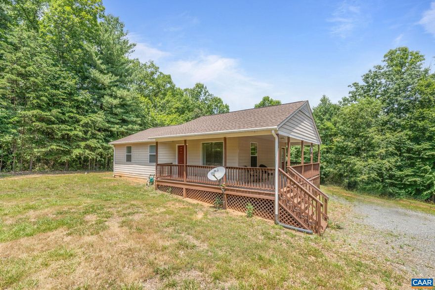 Welcome to 165 Porter Place in Barboursville VA, a charming ranch style home sitting on 4.17 acres in Greene County!  If you're searching for an affordably priced home in this desirable County, this one is for you!  It offers 3 bedrooms, 1.5 bathrooms, newer appliances and tons of opportunity to add/create more living and entertaining space both inside and outside the home. Appreciate the convenience of a 10 minute commute to Walmart SuperCenter, or 20 minute drive to all things Hollymead Town Center! Be sure to take in the stillness of the beautiful 4 acres when you checkout this property!  Showings start Sunday, 7/14!