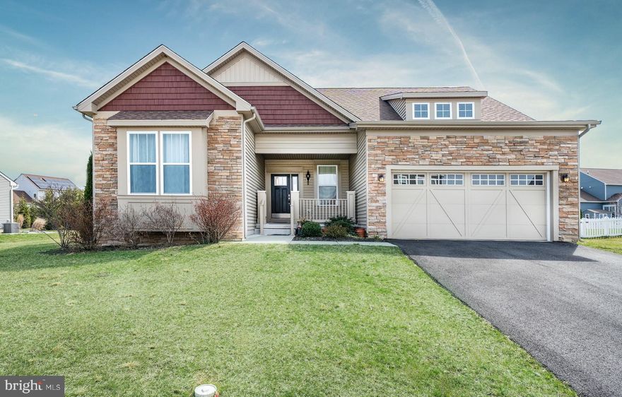 Welcome home to 1220 N Olmsted Pkwy located in the sought-after Village of Bayberry North.  Upon arrival, you’ll immediately notice the beautiful stone veneer exterior, offering timeless curb appeal and setting the tone for this well-maintained, 5-year-old ranch home. An inviting covered front porch welcomes you in, perfect for morning coffee, evening relaxation, or connecting with neighbors.. Step inside to an OPEN -CONCEPT LAYOUT filled with natural light and hardwood flooring . The spacious living room flows seamlessly into the dining area and continues into the kitchen, creating an ideal space for everyday living and entertaining.The kitchen features a CENTER ISLAND, GRANITE COUNTERTOPS, STAINLESS STEEL APPLIANCES, A DOUBLE OVEN, and a sunny BUMP- OUT BREAKFAST area that fills the home with natural light. Step outside to the fully fenced backyard, offering endless possibilities for entertaining, relaxing, or outdoor activities. Back inside, the home offers a convenient laundry room with access to the two-car garage. You’ll find generously sized bedrooms, along with a versatile additional room that can be used as a third bedroom, home office, or playroom. The primary suite boasts a spacious walk-in closet and a private bath with double vanity and a glass stand-up shower. An additional full bathroom serves family and guests. The spacious unfinished basement offers exceptional ceiling height and a blank canvas for future customization, ideal for creating additional luxury living space, a home theater, fitness area, or private retreat. A two-car garage and ample driveway parking complete the home.
With new shopping centers, grocery stores, dining, and major commuter routes just minutes away, this home offers the perfect balance of suburban charm and modern convenience. This move-in-ready home is ideal for families ready to connect  and enjoy everything Bayberry North has to offer. Schedule your tour today and imagine the possibilities.