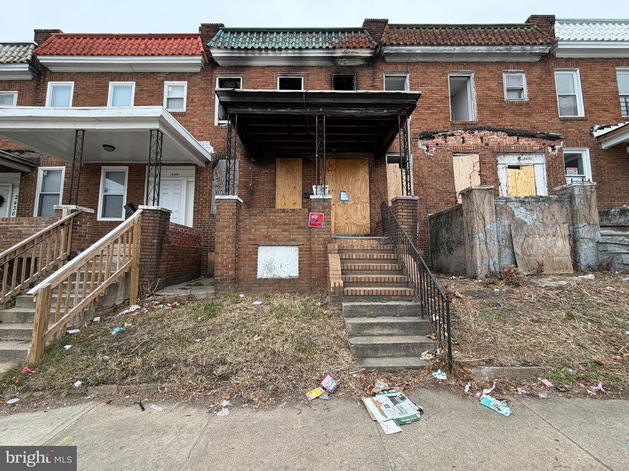 ONLINE AUCTION: Bidding begins 12/17/2025 @ 10:00 AM. Bidding ends 12/19/2025 @ 11:15 AM. List Price is Suggested Opening Bid. Deposit: $5,000.
 
This two-story, porch-front townhouse is located in the Rosemont neighborhood of Baltimore City. Residents can enjoy nearby attractions and facilities such as Westside Shopping Center, Grace Medical Center, West Baltimore MARC Station and Gwynns Falls. The property is vacant. The area provides easy access to a major artery, W Franklin St, connecting to other regions in the city.