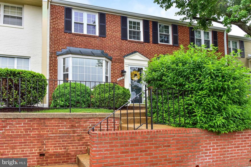 Charming two level townhouse in popular Fairlington Towne, a condominium community in Alexandria well located near popular Bradley Shopping Center, Shirlington, and I-395. Well-maintained home flooded with light and features wood floors throughout, large bay window, granite counters, stainless appliances, fenced flagstone patio, updated baths, freshly painted, generous attic storage.and more.