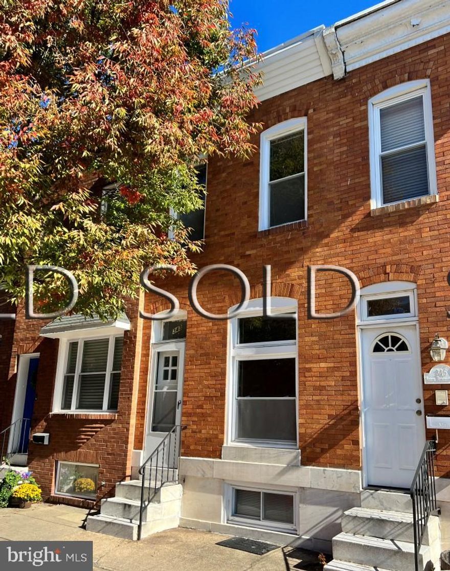 This 3 BR, 1 BA rowhome is located close to Patterson Park and Canton and is all about location! At over 1400 sf of finished space, it’s the perfect property for an investor who wants rental income or for a buyer who wants the location but can put in some work! This home offers the best natural light boasting three skylights and wood floors throughout the main and upper levels. The open floor plan is great for entertaining guests, and the decorative fireplace makes the living room pop. The spacious kitchen has stainless steel appliances and tile flooring. The back yard is fully fenced and is a great place to relax with friends and set up a barbecue. Upstairs, you will find three bedrooms and a full bath. Tall and efficient replacement windows abound in this home. The capacious basement has a flex room that can be turned into a home office, a gym, or anything you want! The laundry room, in the lower lever, is large and offers plenty of storage space. As is sale.