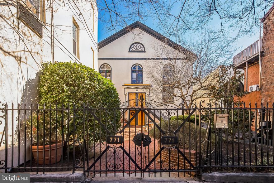 1300 sq ft, bi-level 2 bedroom, 2-1/2 bath condo with fireplace, as well as (1) car deeded PARKING!

Located in Queen Village, in the Historic Neziner Court Condominium,  This lovely bi-level two bedroom, two-and-a-half bathroom gem provides tranquility in a former synagogue set back from the street. You will be greeted by a handsome wrought-iron gate and meticulously maintained front courtyard with its brick-paved walkway, and garden consisting of Magnolia and lush green shrubbery. Upon entry to the unit (located in the rear section of the building), you will find the 1st level which has an open living/dining area, punctuated by warm wood tones. There is honey-toned solid wood flooring throughout the living/dining area.  Another feature is the wood burning fireplace and mantel shelf. The kitchen has plenty of storage and everything is positioned for functionality. The laundry/utility room with side-by-side washer/dryer is located just off the kitchen.  In addition, a powder room is conveniently located on the 1st level, as well as  two ample closets with lots of space for coats, storage and pantry items.

The 2nd level contains two generously sized bedrooms and baths. The guest bath, with its tub/shower is quite cheerful with white subway tile, and varied hues of blue/navy accent tiles. There are two closets in the hallway.  The primary bedroom is quite large, with a generous-sized walk-in closet, and bathroom with custom shower highlighted by tile in warm tones, and a glass shower door enclosure. The guest bedroom with closet is also quite roomy. Both bedrooms have venetian blinds.

The condo is freshly painted, and the upstairs has new carpet.  One car deeded PARKING is within a few steps to the unit entry. 

Walking distance to shops, restaurants, coffee shops, and within the Meredith School Catchment. Easy access to shopping on Delaware Avenue.