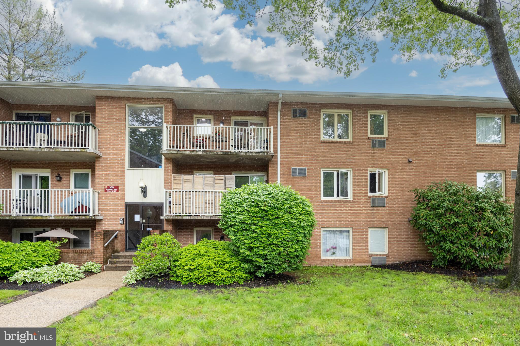 Easy living at its finest in this great 2 bedroom, 2 bath condo in Woodmont North in the award-winning Downingtown School District. The kitchen has ample cabinetry, newer refrigerator, dishwasher, and range. The dining area is adjacent to the kitchen. The spacious living room will accommodate a nice amount of furniture and has a set of functional built-in bookshelves. Sliding doors to the balcony are off the living room. Enjoy a morning cup of coffee or unwind when you arrive home! The primary bedroom has an ensuite bath with stall shower. The second bedroom, a hall bath, convenient laundry, and lots of storage too! ALL EXTERIOR MAINTENANCE IS INCLUDED in your association dues! And…just in time for summer, the association fee includes pool passes to the community pool! Common area maintenance, trash, sewer AND water are all included, making this a great investment! Security/intercom system offers peace of mind and easy access to allow entry for guests. This unit has a storage area on the first floor for seasonal items such as bikes, decorations, etc. Convenient location close to lots of local shopping, including Wegman’s, Main St. Exton, and restaurants galore! Also, just minutes from local commuter roadways, including the PA Turnpike. Peaceful, well-kept community. Also, perfect for an investor looking to have a rental in the desirable Downingtown School District!