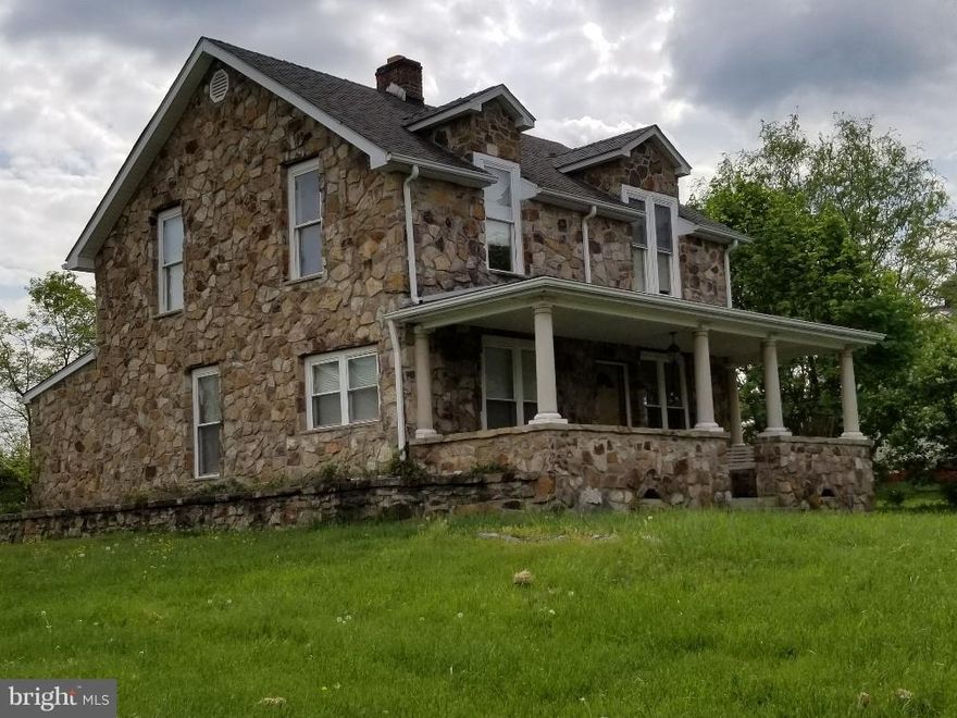 Totally remodelled two-story stone home with granite kitchen counters and outstanding stone fireplace in living room with beamed ceiling. Ceramic floor in kitchen and bath.  Beautiful light fixtures.  Outdoor patio and parking spaces.  Easy access to I-81 and VA line.  Close to new Amazon facility.  A unique rental property.