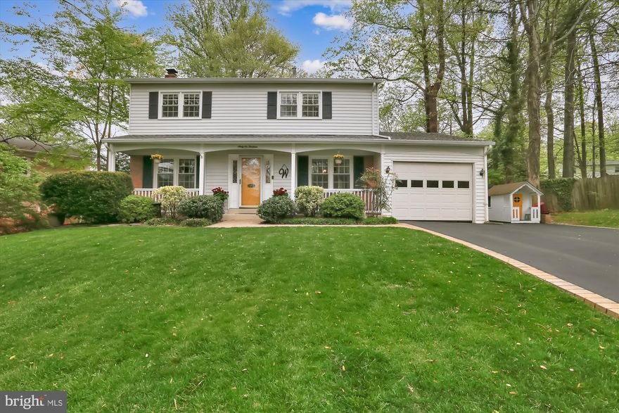 Beautiful Colonial with hardwood floors on upper two levels! Located on a quiet street in the sought after Orange Hunt neighborhood! As you enter this home, you are greeted by a spacious living room with a gas fireplace and a light filled dining room. The kitchen is amazing with lots of light and beautiful white cabinets. The kitchen has an easy access to a one car garage, that also holds additional storage space.  Off the kitchen is also a large deck, overlooking a large backyard. The fully fenced in backyard is wonderful for kids, pets and privacy!  The backyard holds a trampoline, kids climbing dome and a mini ninja course. For the adults the deck holds entertaining space with a grill hooked into the natural gas of the home.  This may be the backyard of your dreams! Back inside the main level, hardwood stairs lead to the upper level. On the left of the stairs, you have 2  spacious bedrooms, and a full bathrooms. On the right of the stairs is your primary suite with hardwood floors and a walk in closet, as well as an additional bedroom.  Walk into your primary bathroom with a beautiful glass-door shower. On the lowest level,  the basement has a rec area and plenty of storage space. This home will convey an Orange Hunt Pool Bond as well as a Home Warranty for the new owner. Everything you could possibly want in this Colonial including the sought-after West Springfield High School pyramid.