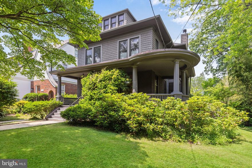 Heart of Chevy Chase! Distinguished picturesque 3/4BR 4 1/2BA Victorian home with timeless character and  historic grandeur beautifully appointed throughout 4 finished floors. Inviting wrap around front porch perfect for morning coffee opens to wide welcoming Foyer with classic moldings and glass transom above the front door.  A gracious Living Room is ready for entertaining and family living.  Impressive Dining Room with fireplace and wide glass doors brings in delightful lighting and opens to a relaxing private deck.   Cheerful modern Kitchen with every amenity also adjacent to deck making it easy for outdoor dining.  Second Floor has an expansive Primary Bedroom with modern Bath and heated floor,  His/Her closets, sunny second Family Bedroom, Bath.  A Laundry Room with Deck offers great outdoor space.  The Third Floor has  3rd Family Bedroom, full Bath and storage area.  Expansive Lower Level is completely renovated with full modern Kitchen, sleeping/office Rooms, Living Areas, Laundry, Storage and outside entrance. A very special surprise is an exceptional separate 2-story Carriage House/Auxiliary Dwelling Unit built in 2023 with Kitchen, Living/Dining areas, Bedroom, Bath, Laundry and deck offering wonderful living conveniences for family and friends.  Located on a coveted block just steps to Metro, Whole Foods, Livingston Park, CVS, Safeway and the many restaurants and shopping amenities in Friendship Heights and Upper Connecticut Avenue this home truly is a special opportunity.