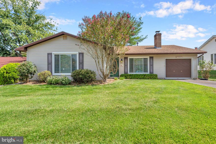 Check out this lovely, well-kept Rancher with 4 Bedrooms and 2 Full Bathrooms. The Remodeled Kitchen is "Sure to Please", with Stainless Steel Appliances, Beautiful Quartz Countertops... including  Spacious Breakfast Bar, Soft  Close Cabinets, Tile Backsplash, and LVP Flooring.  A large, Formal Dining Room  will accommodate  your entertaining needs. The highlight of the Living Room is a large Brick, Wood- Burning Fireplace with Mantle.  Both Full Bathrooms have been upgraded. The recent HVAC (2023) and Hot Water Heater (2021) are added bonuses. The great double-hung windows have been replaced, and tilt in for easy cleaning. And the roof should have a lot of life left! The Attached Garage has a large work bench and is great for motorcycle, golf cart, ATV, storage, or perhaps 1 small car.  Nice 10' X 20' Composite Deck just off of the kitchen area is a great place to have coffee or a cookout, and hang out with friends and family.  Finally, the back yard is fenced-in. $18 yearly Civic Association fee is included in the property tax. This fine home is located on a quiet Cul-De-Sac and just may be the perfect home for You!  Don't Miss It!