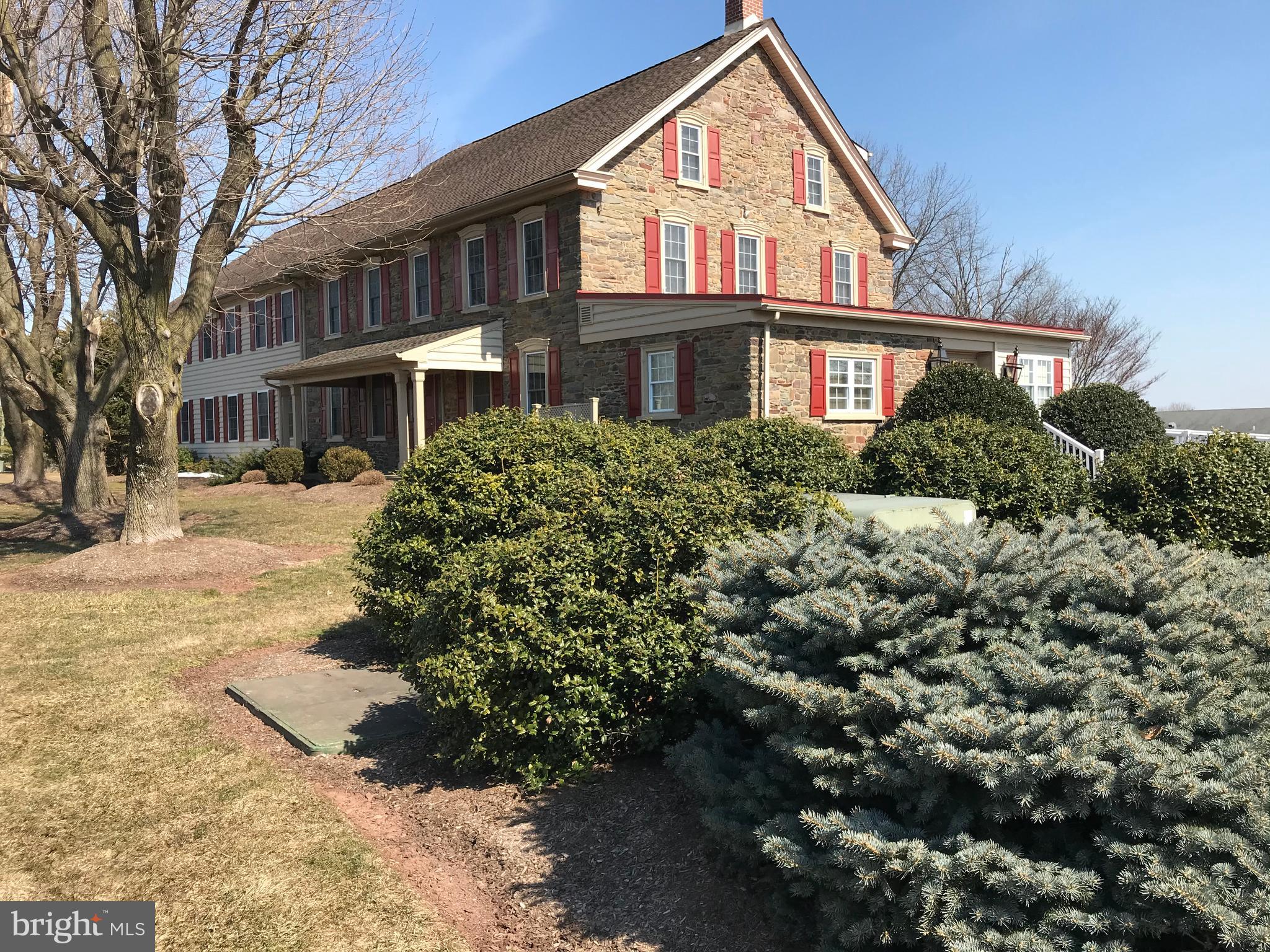Well maintained, converted Pennsylvania farmhouse offering an expanse of over 7,800 sq. ft. of office space. Turn-key condition with a large patio/deck with a great view for staff to relax. The 3.5 acre site has extensive frontage on Ruth and Clemens Roads, with area that could be further developed, by constructing an Industrial Building, or rehabbing the existing bank barn on the site. There are full architects renderings/plans available to the buyers, should they choose to take that course. 12 Executive Offices, plus open office areas. First and second floor conference rooms, plus full kitchen and dining area. 3 Executive restrooms, plus 2 full bathrooms. Beautifully landscaped and close to township park and walking trails. Several communication options with fiber optic and T1 lines, plus 24 hour security systems. This property is conveniently located just minutes from the Harleysville/Kulpsville interchange of the Pennsylvania Turnpike. This property being zoned Light Industrial opens the doors to many opportunities, perhaps a large mechanical contractor, industrial use, or building contractors.