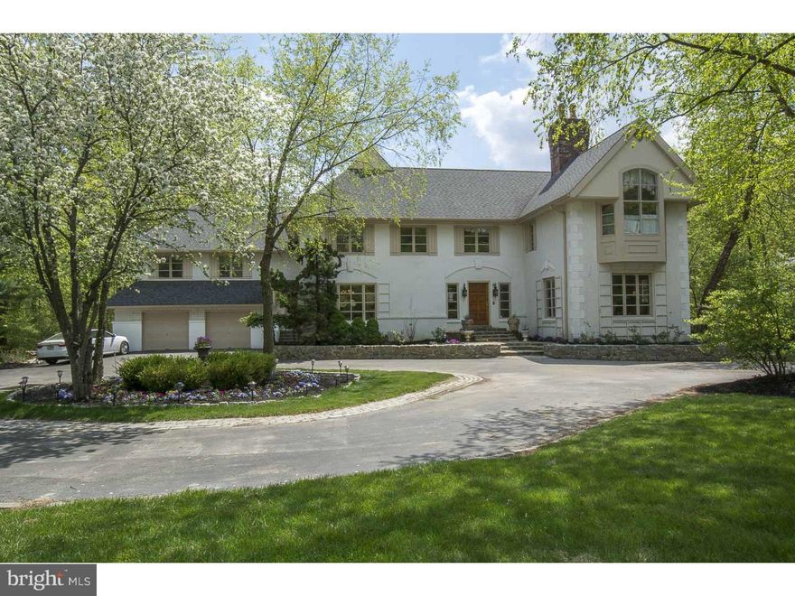 THE BEST OF THE BEST--Home and its Environs!  This extraordinary French Estate Home is located in one of the most sought after places on the Main Line.  It is being sold by its original owners who have lived there since 1995 and who have consistently upgraded the property during those years.  Broughton Lane is known for its lovely living environment with its quiet walkable streets.  This home is beautifully arranged into an idyllic secluded lot.  The house is surrounded by lovely landscaped grounds and contains a bird sanctuary, tall old trees, custom in-ground pool, and has its own pond.  All this extraordinary nature is captured from the wrap around deck and from inside the home through all the over sized windows throughout the house.  This magnificently decorated home features:  Beautiful wood and marble floors; a 9+ ceiling great room with fireplace adjacent to the kitchen. The exquisite high-end chef's kitchen features a limestone floor, top of the line appliances, granite counter tops, an island for preparation and gathering, and a gourmet  gas stove; a two-story glassed breakfast room is also adjacent to kitchen.  There are French doors in the living room, great room and mud room hall to access the deck and gorgeous grounds.  The sunken living room features an over sized fireplace and column pilasters that are also featured in the marble floored hall which provides access to the library with fireplace and to a formal dining room.  The entire home has bright, spacious sized rooms and generously sized windows as well as an ideal floor plan for relaxing or entertaining.    This gem is only a short distance to public transportation, shopping, some of the best public and private schools in the country, and interstate highways.  Also, proximity to Villanova University provides special privileges for this lane's residents.  The property is for the discriminating buyer who seeks charm, ambiance and comfort in an environment that cannot be surpassed.