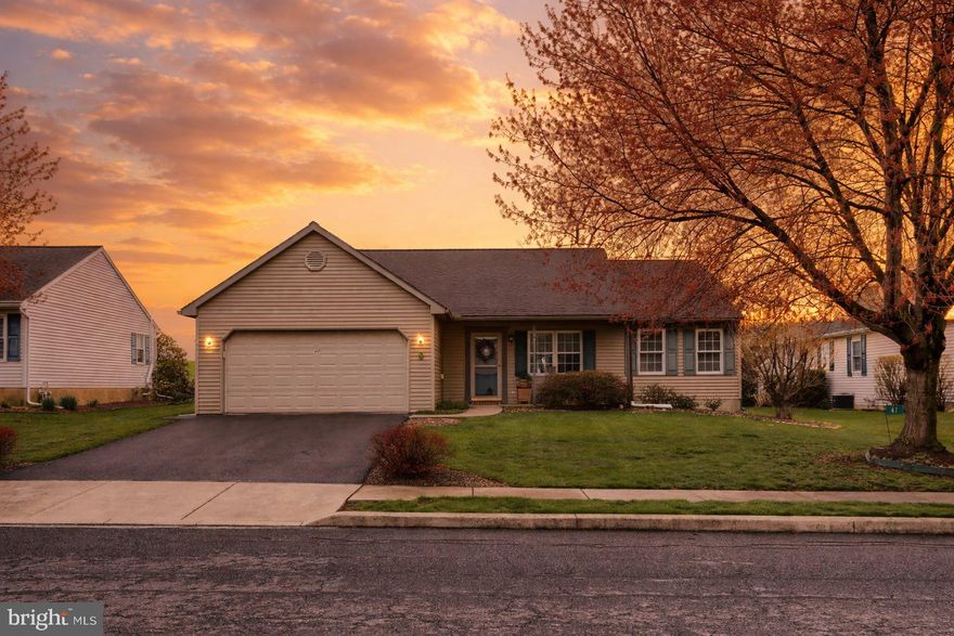 BEAUTIFUL BACKYARD VIEW!  47 Arbor Drive is situated within Arbor Gate 55+ Community in the heart of Jackson Township, Myerstown Pennsylvania. Measuring 1,668 square feet, this home offers 3 bedrooms (+) 2 full baths. Step inside and find several freshly painted rooms, and some new luxury vinyl plank flooring. Enjoy Sunday morning waffles in dining area located just off the kitchen. The main living areas feel larger with the vaulted ceilings and creamy freshly painted interior. A warm corner gas fireplace gives a gentle glow for evening relaxation.  The spacious four seasons room will be your favorite spot for birdwatching and watching the seasons change, with a view of the farmland in the backyard.  You can see for miles as you enjoy BEATIFUL SUNSETS!   The primary bedroom has new luxury vinyl plank flooring and a walk-in-closet.  A pocket door leads to the primary bath with step in shower with glass doors.   The opposite side of the home holds 2 additional bedrooms and guest bath.  The laundry is conveniently located just a few steps from the primary bedroom.  Enjoy economical gas heat in the winter.  Outside, the property boasts a lovely rear patio  with that amazing view and a covered front porch to rest your favorite outdoor chairs.  These spaces are ideal for enjoying morning coffee or evening relaxation.   Embrace a lifestyle of comfort and convenience in Arbor Gate!  NOTEABLE FEATURES:  Prime backyard view, several rooms were freshly painted (3/2026),  luxury vinyl plank flooring in several rooms (2025), home was just pressure washed (4/2026).  ABOUT THE NEIGHBORHOOD. Arbor Gate boasts excellent neighborhood features: lovely, picturesque tree-lined streets, sidewalks, attractive front porches, and street lights ensuring a safe, tranquil environment. As a resident of the Arbor Gate 55+ community, you’ll have access to amenities such as the Lakeview Clubhouse with a fitness room, coffee shop, library, billiards room, game room, weekly clubs, and annual events, fostering a sense of connection and engagement. The monthly land lease for 47 Arbor Drive Drive starts at $533.01 and includes: land taxes, on-site management, sewer, trash collection, bi-weekly recycling, access to Lakeview Clubhouse, common areas, and community lake. Schedule your tour today! Don’t miss this opportunity to enjoy a fulfilling 55+ active adult lifestyle in a welcoming community. Visit the neighborhood.  Take a walk and talk with the neighbors!  Find out why so many have decided to call Arbor Gate home.