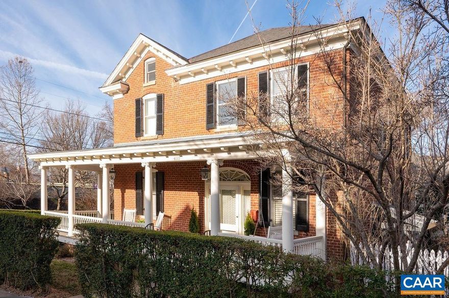 Completely restored in 2006 & lovingly maintained, this remarkable 1920s gem stands as a testament to thoughtful preservation, providing the perfect balance of historic elegance & modern functionality in one of Charlottesville's most desirable neighborhoods. This stunning 4-bedroom, 3.5-bathroom residence spans an impressive 3,733sf & showcases the perfect blend of period details & contemporary amenities. Main home boasts high ceilings with 3 bedrooms + dedicated home office. The studio apartment offers a 4th sleeping area with kitchenette + 3rd full bath giving the opportunity for many uses from rental apartment to home office/business to in-law/au pair suite. Property enjoys a 2 car garage + parking court for convenient off street parking. Basement & walk-up attic provides generous storage space. Located in historic North Downtown just 3 blocks to pedestrian mall and 1.1 miles to UVA Hospital.,Granite Counter,White Cabinets,Fireplace in Dining Room