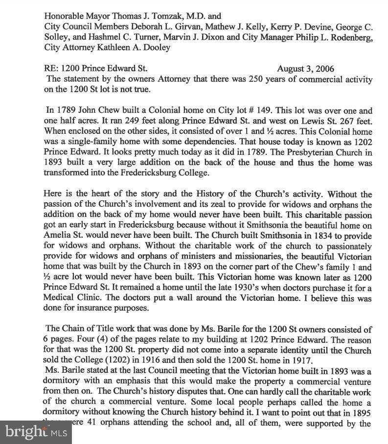 DOWNTOWN FREDERICKSBURG - Residential