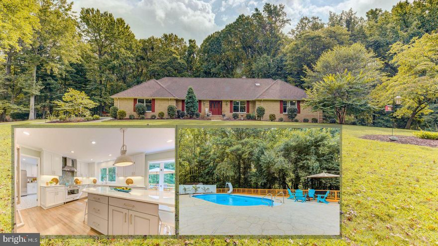 Welcome to the prestigious Calvert Estates! This magnificent all-brick rambler sprawls across an impressive 5,300 square feet, radiating an aura of refinement and elegance sure to enchant even the most discerning buyer.
As you enter this residence, you are immediately greeted by a modern kitchen that would delight any gourmet chef. High-end appliances adorn this culinary masterpiece, ensuring your culinary creations are always prepared with finesse. The kitchen seamlessly flows into the living space, graced by a brick fireplace that beckons cozy evenings with loved ones. A separate dining room, conveniently located just off the kitchen, offers an ideal setting for hosting dinner parties and gatherings.
A private office space ensures that your work-from-home endeavors are both productive and inspiring. The main level also boasts a primary bedroom with an ensuite, embodying the epitome of comfort and relaxation. Two additional bedrooms and a full bathroom provide ample accommodation for everyone.
The sizable laundry room is a marvel of organization and efficiency, boasting plenty of storage, a utility sink, a half bathroom, and even space for an extra refrigerator. It’s conveniently located just off the two-car garage, ensuring practicality and ease of daily living.
Venture upstairs to discover another primary bedroom, complete with its own ensuite and a private living area, offering a tranquil retreat away from the hustle and bustle of daily life. This space could be used for multiple purposes.
The lower level of this remarkable home is fully finished and designed for entertainment and relaxation. A grand bar area invites you to indulge in libations and celebrate life's moments, while a spacious game space offers endless amusement. A second fireplace graces the living room, providing a warm and inviting ambiance. Flex space and a gym round out this level, ensuring that there's something for everyone.
Step outside into the backyard oasis, effortlessly accessible from the kitchen, and prepare to be enchanted. An 18x36 inground pool, surrounded by expansive decking and a privacy fence, creates an idyllic setting for unforgettable parties and tranquil moments of reprieve.
This home boasts an abundance of storage, with every closet lined with fragrant cedar. Situated on a sprawling 3-acre parcel, this property offers both serenity and convenience, with easy access to Washington D.C., Annapolis, Andrews Air Force Base, and all the metropolitan areas you desire.
Don't miss the opportunity to make this masterpiece your own – a realm of timeless elegance and unparalleled comfort. Welcome home to Calvert Estates!