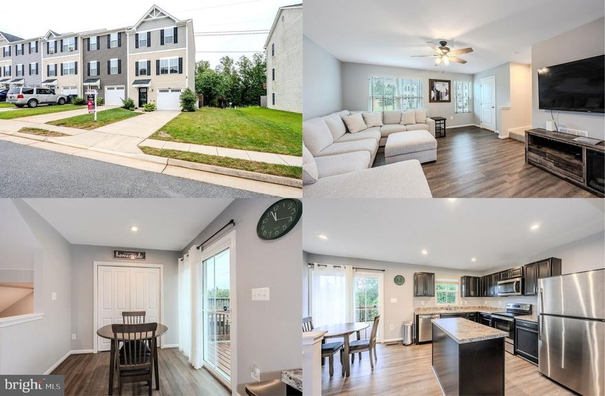 Gorgeous and rare end-unit garage townhome with additional square footage, an extra-large yard, and upgrades throughout! Freshly painted with new carpet, this home features a beautiful open floor, rich wide plank flooring, and an abundance of windows. The spacious living room opens to light filled kitchen with plenty of cabinet and countertop space, a center island, stainless-steel appliances, and a custom built pantry! The dining area opens to a spacious 14x12 rear deck overlooking a wooded backyard, perfect for entertaining and simple relaxation. A half bath rounds out the main level. Upstairs the primary suite boasts new carpeting, a contemporary lighted ceiling fan, walk-in closet, and ensuite bath. Two additional bedrooms, each with new carpet and contemporary lighted ceiling fans, share access to the well-appointed hall bath and a laundry closet with full sized washer and dryer adds convenience. The fully finished lower level features a family room that walks out to a lovely stone patio with a shed for additional storage. The rear yard is beautifully landscaped with azaleas and crepe myrtles lining the back property line, hydrangeas and rose bushes adding vibrant color. Upgraded insulation (nearly $4K) adds comfort and energy efficiency. Walking distance to Starbucks, Wal-Mart, and just minutes to nearby dining, parklands, golf, historical sites and so much more. Incredible value for under $350K!