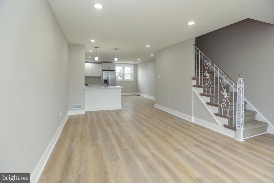 Move-in ready!!  Newly renovated with great open floor plan!   3 full levels of living space.  Many upgrades.  All new electric.  Central Air!  New windows throughout.  New flooring throughout.  New kitchen with beautiful quartz countertops and stainless steel appliances and wine fridge.  Both bathrooms are brand new.  Full finished basement with bedroom and half bath, laundry hookups, and extra storage space.  Full garage and separate backyard and driveway!   Schedule your showings! 
This property qualifies for the Pathway to Prosperity 10K Grant Program being offered by Prosperity mortgage as an initiative to increase homeownership among qualified applicants in Philadelphia.  The program can provide buyers with up to $10,000 in financial assistance toward closing costs.  Inquire with listing agent for more details.  Agent has a financial interest in the property.