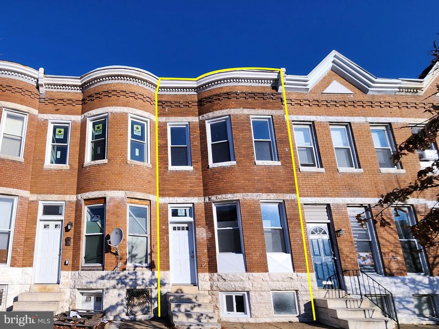 ONLINE AUCTION: Bidding begins 2/21/25 @ 10:00am, bidding ends 2/25/25 @ 11:40am. List price is the suggested starting bid. 2 Story Townhouse located in the Mondawmin area of Baltimore City. Residents can enjoy the nearby attractions such as Coppin State University, Mondawmin Mall, Rawlings Conservatory, Druid Hill Park, & Penn North Metro Station. Property is Vacant. Convenient Access to Major Traffic Artery North Ave. Deposit: $15,000.