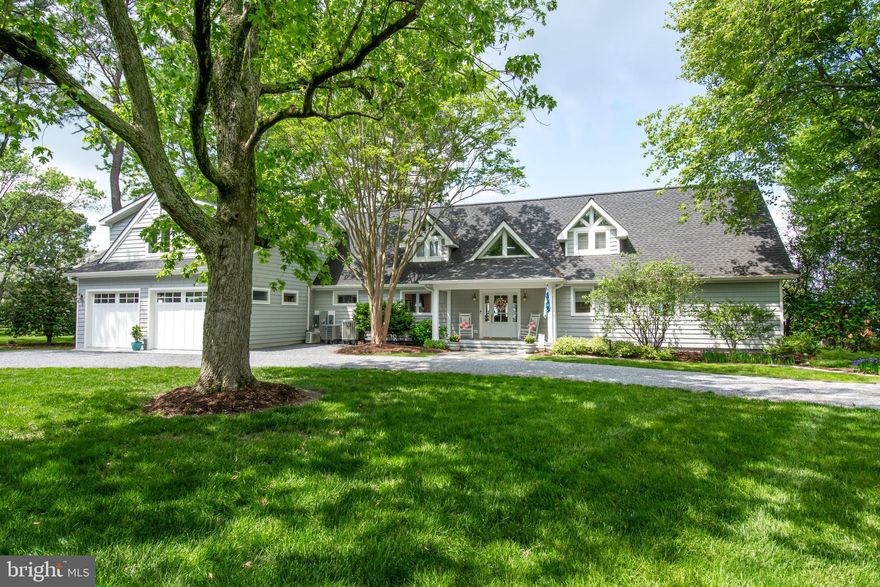 Location, location. Welcome to your own waterfront Oasis!  This amazing 3/4 bedroom  St. Michaels home has breathtaking views of the Miles River.  It has been totally renovated over the past 5 years with new kitchen, wine/butlers pantry room , see through fireplace, first and second floor primary suites .  Second floor primary bathroom has just been gutted and renovated with large tile shower, fogless mirror, and  walk in closet with access to huge waterside  bonus room and has it's own private balcony overlooking the river.  All new wood floors on the second floor. Large kitchen with solid surface counters , replaced appliances, and backsplash added. All the bedrooms are of a generous size. Outside features a massive composite  deck overlooking the inground gunite  pool and pier with lift on the Miles river. All the landscaping has been redone, New garage constructed to accommodate 2 cars and workshop space with new  bonus room above. Bonus room has ductless HVAC. Siding, windows, deck, pergola , hardscape,  roof etc all replaced in past  4 years. The community of Rio Vista in St. Michaels has water and sewer but no town taxes!!  Only a few short minutes to downtown Historic St. Michaels, shopping , walking trails, parks and restaurants.  Don't miss this fabulous opportunity.