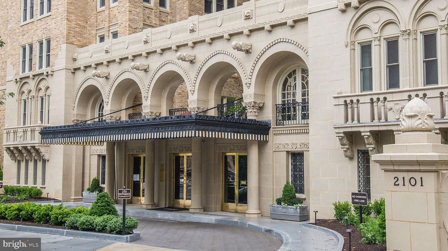 Rarely available in one of Washington’s “Best Addresses,” is this stunning 4 bedroom, 3 bath residence located at 2101 Connecticut Avenue, a magnificent Beaux Art building designed by Joseph H. Abel and George T. Santmyer.   At 3200 square feet, this co-op apartment’s carefully thought-out floor plan allows for both gracious entertaining and comfortable living. The welcoming foyer opens to the expansive gallery, a signature design of 2101 Connecticut Avenue, with this unit having one of the largest in the building. The residence recently underwent a total renovation and boasts high-end finishes throughout, including custom millwork. All bedrooms have custom carpet and wall-coverings and all baths have been renovated with top-of-the-line materials. The spacious family room features custom bookshelves and connects to the sunroom offering beautiful views of green space and trees. Off of the gallery is a substantial dining room with table seating for 10-12. The completely renovated eat-in kitchen includes custom cabinetry, butler’s pantry, marble counters, Sub-Zero and Wolf appliances. A study adjoins the kitchen and can also be used as the 4th bedroom. In-unit laundry, new window screens, plus sought-after covered parking space and separate storage unit complete this offering. 2101 Connecticut Avenue offers a 24 hour doorman, porter, and engineer on staff. Other amenities include a state-of-the-art fitness center, beautiful roof terrace with views of the Washington Monument, grills, herb garden and great outdoor entertaining spaces, as well as community rooms, wine cellar plus a recently installed dog bathing station. This is truly a one-of-a-kind opportunity for turnkey living in one of Washington’s most enviable locations.