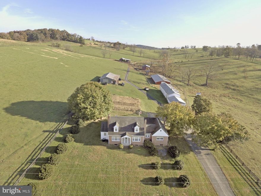 Very nice Brick Cape Cod home on 26+ unrestricted acres with catfish, blue gill and bass stocked pond. Bring your animals currently used as a cattle farm but suitable for horses, sheep,chickens and more. Several outbuildings of various sizes to accommodate animals, equipment, or hay storage.The possibilities are endless.. House is pre-wired for a security system. About 4 miles from 81.