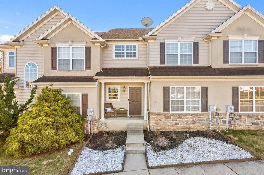 This gorgeous townhome has a large floorplan with 3 bedrooms on the second floor. The pretty 2 Story foyer leads to a dining room and open concept kitchen with granite tops, island, and stainless steel appliances with luxury vinyl plank floors. The living room boasts a stone wall that houses the TV & cool electric fireplace. The French doors lead to a small patio & a 2 car garage with storage abound. There is a laundry room & half bath also on the main level. Upstairs find 3 nice size bedrooms. The primary has a small walk-in closet & large bath with double granite top vanity. The hall bath also has an upgraded granite vanity. No HOA fees. This is a true 1,874 sq ft townhome.