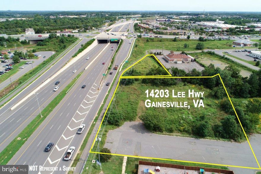 Location, value and flexibility are truly outstanding for this 2.1 acre property zoned B-1 with exceptional visibility on Lee Highway, near I-66 and in the heart of Gainesville?s commercial district. Offered at an unbeatable price for sale or as pad sites for lease ideal uses include urgent care, medical offices, child-care facility, hotel, retail, veterinary hospital, restaurant, assisted living facility and many more.    The neighboring lots are also for sale expanding the potential for up to a 3-5 acre B-1 assemblage.     Seller will consider extra time for obtaining special use permits for additional allowed usage including Self Storage center, Commercial Parking, Motor Vehicle repair, and others.  $100,000 of water and sewer tap fees, equivalent to 1.5 inch waterline is paid for and conveys with Property. Owner/Agent.