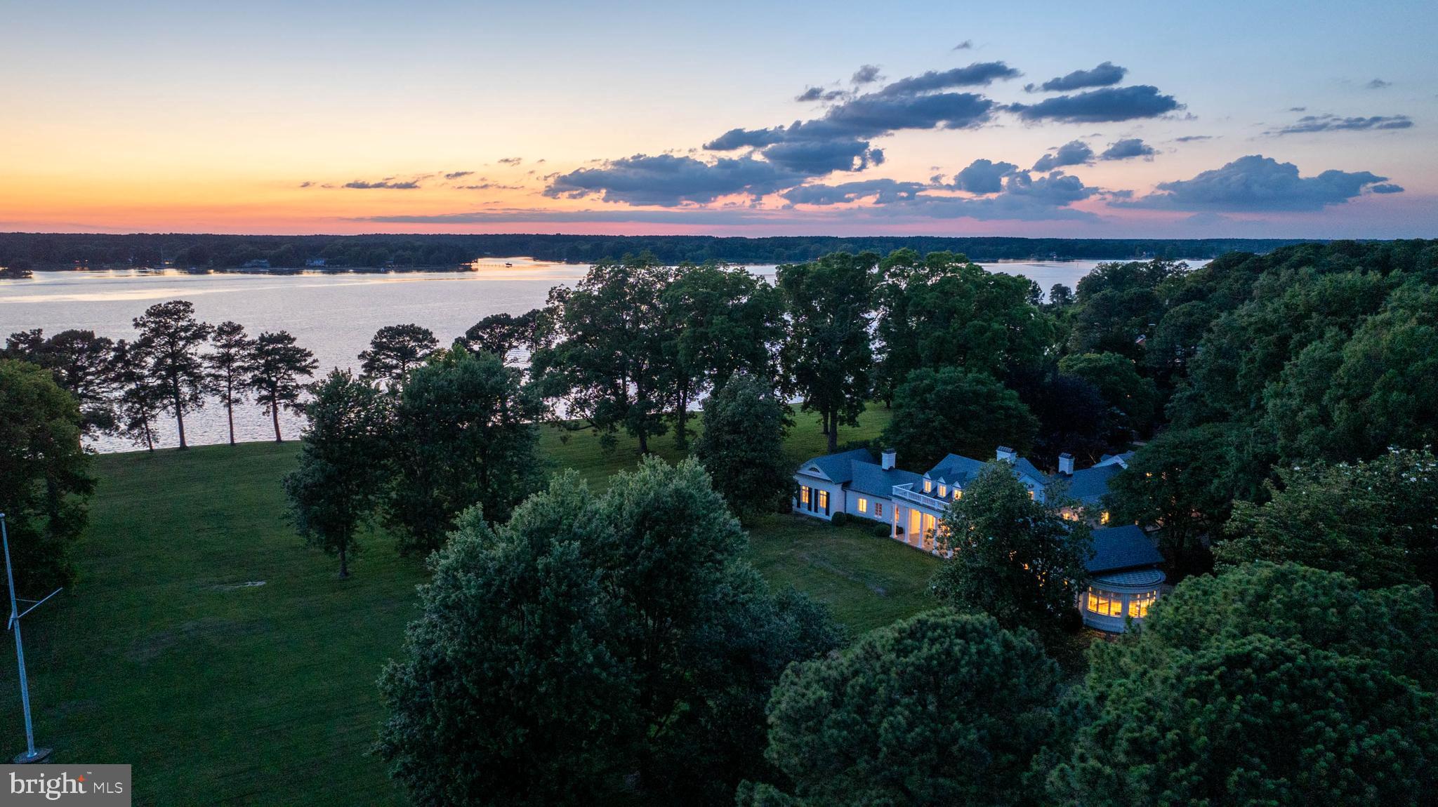 Situated on one of the finest residential parcels in the country, Ship’s Point, is an estate with few rivals anywhere, at any price. The completely private 13+/- acre estate includes a deep water pier, and 270-degree views at the confluence of Trippe’s Creek and the Tred Avon River. The south-west facing manor house has been meticulously renovated by renowned builder Winchester Construction. A visit is necessary to understand the rarity of the views provided by the nearly one-half mile of shoreline that surrounds this home.