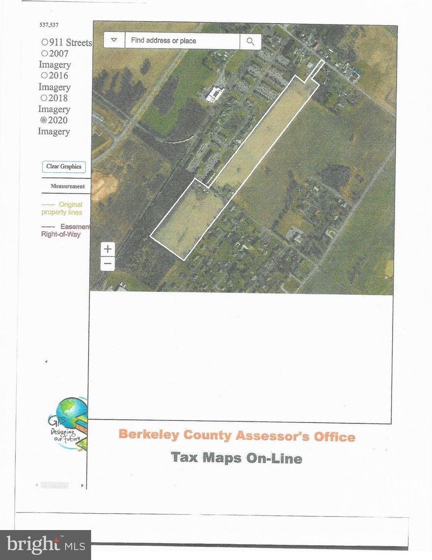 Exit 8 Tabler Station I81, in the heart of Industrial and residential growth in Berkeley County WV. Public utiliteis available.