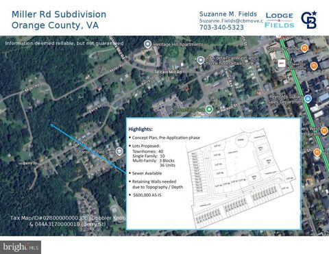 Vacant Land For Sale - Martin<br/> Orange County, ORANGE, VA 22960