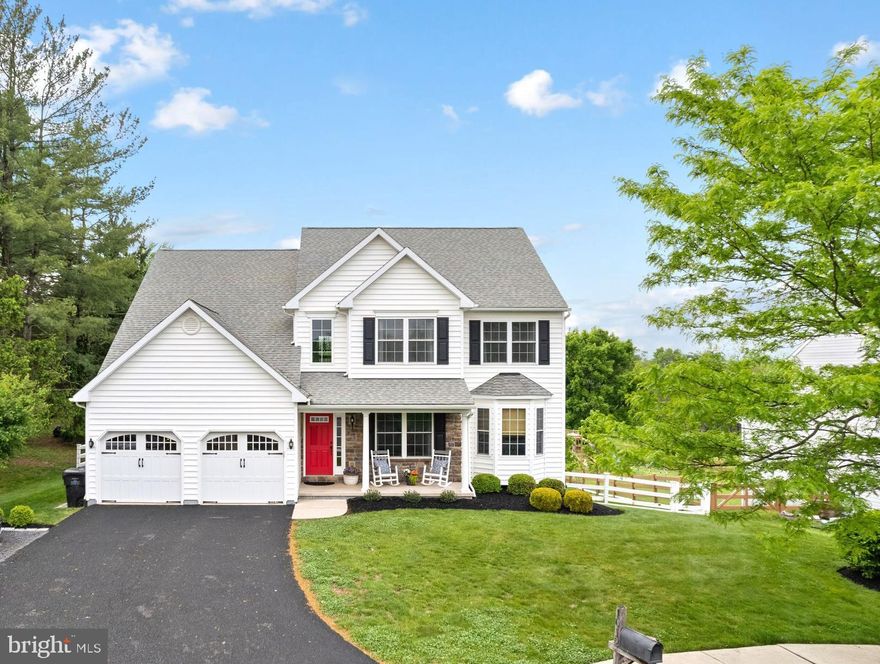 Welcome to this stunning residence located in the sought-after Cedar Mill Crossing neighborhood in North Coventry Township, part of the highly regarded Owen J. Roberts School District. Offering 5 bedrooms and 3 full bathrooms, this home provides exceptional versatility, including a first-floor room that can easily function as a bedroom, home office, or guest suite. The charming front porch creates the perfect setting to enjoy your morning coffee, unwind in the evening, or connect with neighbors.

Inside, you’ll find a bright, open floor plan highlighted by soaring cathedral ceilings in the living room, a cozy gas fireplace, and a sun-filled breakfast nook ideal for everyday dining. The expansive kitchen is designed for both cooking and entertaining, while the main level also features a formal dining room.
Upstairs, the spacious primary suite includes a walk-in closet, a linen closet, and a beautifully appointed private bath complete with a soaking tub and walk-in shower. Three additional generously sized bedrooms round out the second floor.

Step outside from the kitchen nook onto a rear composite deck featuring a full roof, recessed lighting, and a ceiling fan and spotlights to light up the yard—perfect for enjoying the outdoors day or night. The deck overlooks a massive, private fenced-in backyard, creating an ideal space for entertaining, relaxing, or outdoor activities.  

Situated on a quiet cul-de-sac, the property includes a two-car garage and an extended driveway with ample space for vehicles.. Conveniently located just minutes from shopping, dining, and outdoor recreation along the Schuylkill River and its scenic trail system, this home offers easy access to kayaking, biking, and nature. With its generous space, prime location, and comfortable design, this property truly has something for everyone.