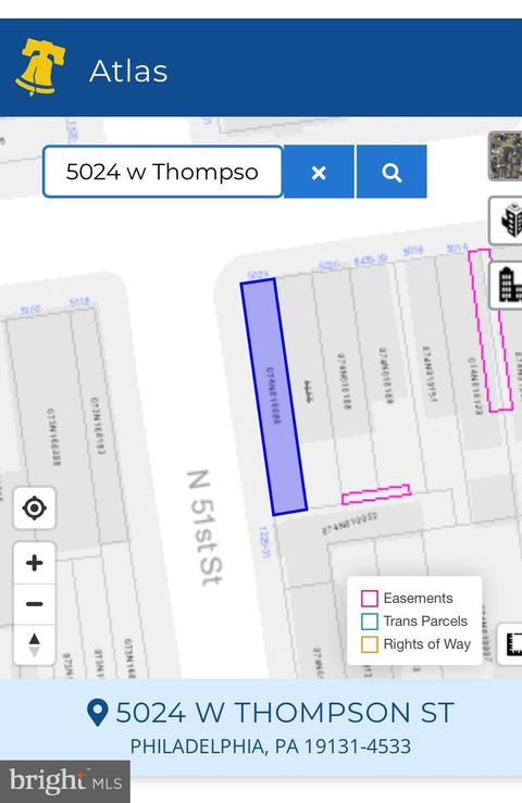 Vacant Land For Sale - 5024 W Thompson Street<br/> Philadelphia County, PHILADELPHIA, PA 19131