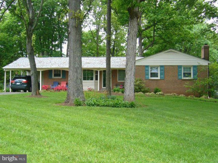 Well maintained rambler on corner lot. Hardwds on main level-Large eat in Kitchen with lots of Maple Cabinets & bay window-Lower level has Rec Room- Den-Laundry Rm-Storage Rm & walks out to rear fenced yard- A great back yard with tall oak trees and professional landscaping -Large Deck, Brick Patio. Bathrms have been updated-Furnace & Water heater appx 5 years old AC, Roof, Frig appx 2 years old