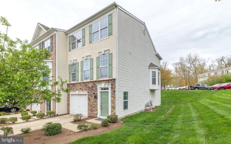 Welcome to Longford Crossing in Phoenixville, and to your new home-sweet-home: an enviable end-unit townhome on a grassy, verdant corner lot --- conveniently situated adjacent overflow parking for guests! 268 Baxter Drive has it all! Plus is so conveniently located to Routes 422 & 23, PA Turnpike, Blue Route; and shopping & dining in downtown Phoenixville, the Town Centre in Collegeville, and King of Prussia! Step into the Reception Foyer with elegant shadowbox wainscoting and tiled flooring --- providing an inviting entrance space. You will love that there are 3 fully finished levels, all awash with natural light from the abundance of oversized windows and a modern open lay-out! This entry level offers direct access to the 1-Car Garage with overhead storage; a large Family Room; a Bonus Room perfect as an Office or 4th Bedroom; a back room already roughed-in for a Half Bath; an exterior access door to the back yard; and a sizeable Laundry with white cabinets (washer & dryer included!).

The Main level is replete with gleaming hardwood floors; soaring 9-foot ceilings; and elegant crown molding. The spacious Living and Dining area flow effortlessly into the Eat-In Kitchen, with sit-up peninsula; corian counters; raised-panel cabinetry; 5-burner gas stove; new stainless steel dishwasher and refrigerator (included!); and pantry. There is a bumped-out Breakfast Nook with bay window, and a Sunroom/Flex Room with slider doors out to the Deck --- so ideal for both relaxing and entertaining! Also on this level is the Powder Room. Upstairs the Primary Suite boasts a walk-in closet and Full Bath including a dual sink vanity; soaking tub; tiled shower w/glass door; and separate, private WC room. Down the hall are two more Bedrooms, both with ample closets, and another Full Bath with tub/shower combo. So fun: the community has a playground, and is easy access to the Schuylkill River Trail! And such a sought-after Phoenixville location, plus a low HOA fee. Some photos virtually staged. Verification (including sq ft/size/lay-out/more) lies with the consumer.